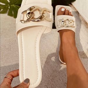 SHEIN | Shoes | Chain Decor Slide Sandals 9 | Poshmark